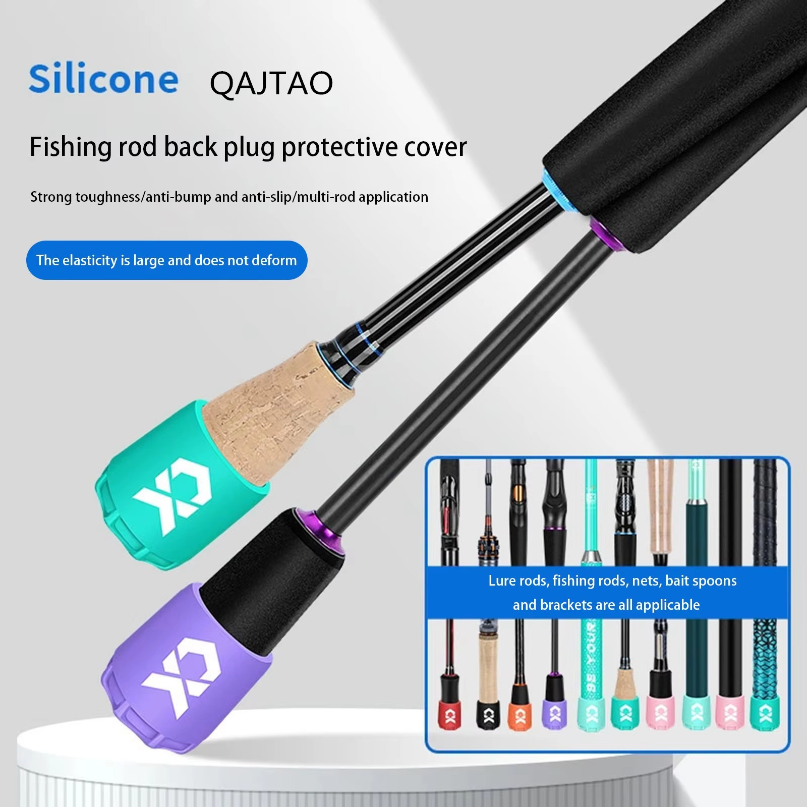 Fishing Rod Case - 실리콘 낚싯대 엔드 캡 보호대 경량