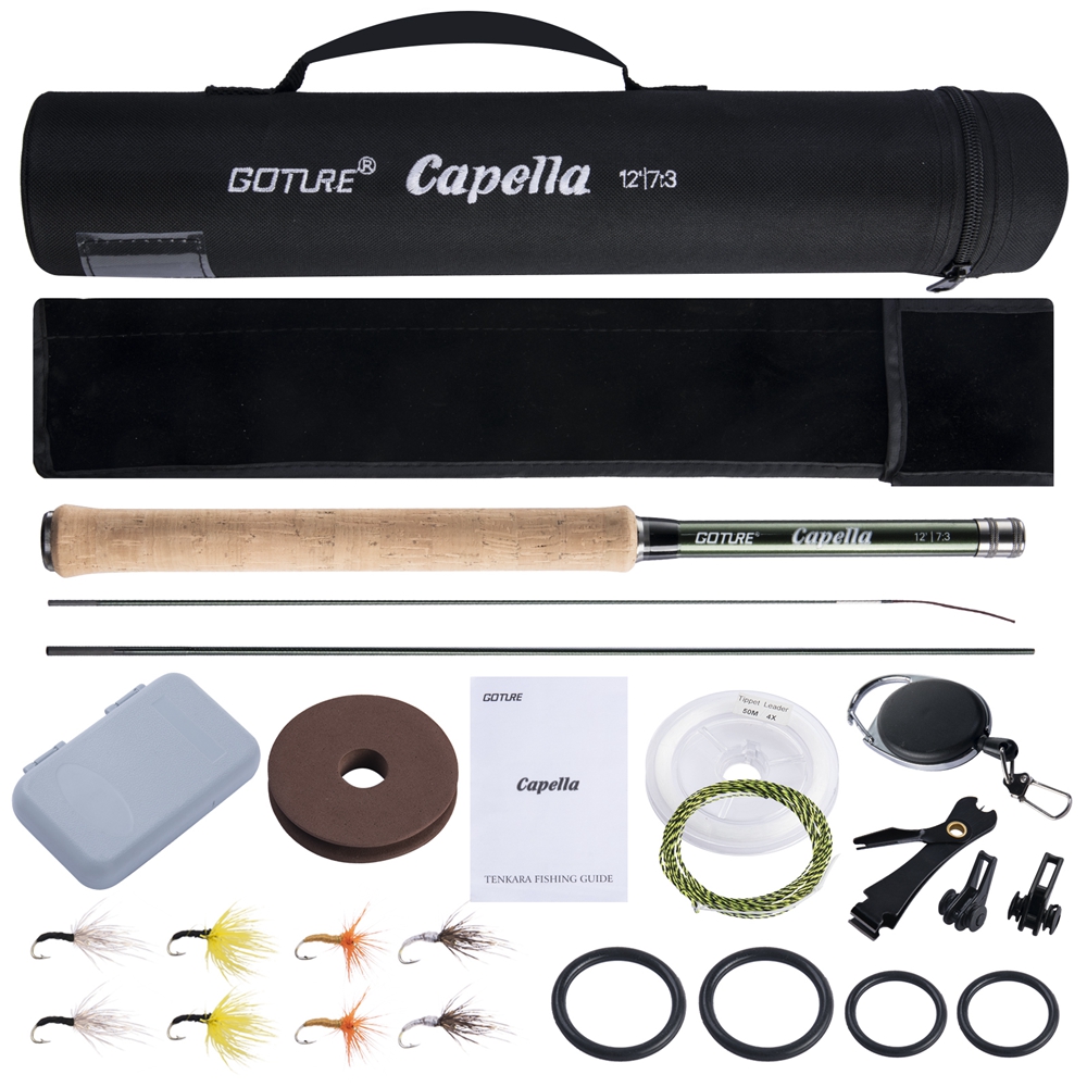 Fishing Rod Carbon Fiber - Goture Tenkara 플라이 낚시대 콤보 3.6m