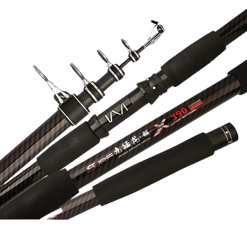 Fishing Rod Surf - 3.6M-4.5M 텔레스코픽 낚싯대 카본 휴대용 스피닝