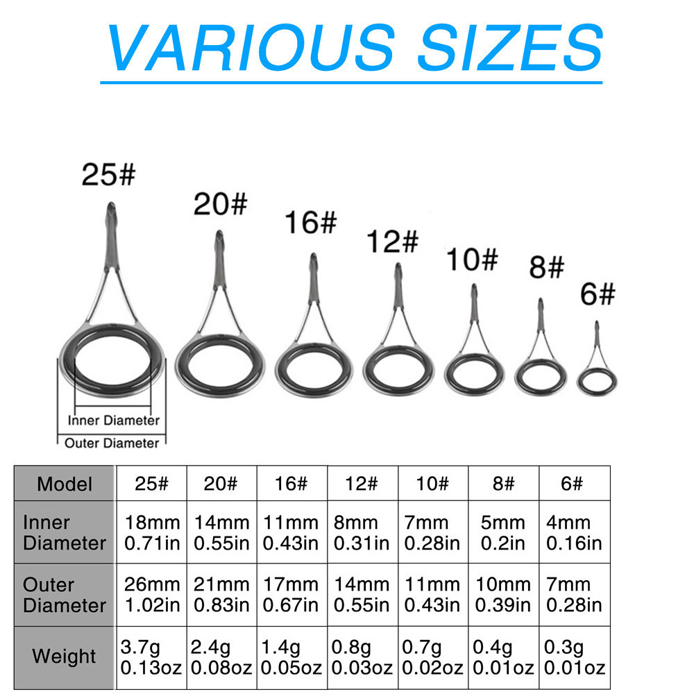 낚싯대 가이드 낚싯대 팁 교체 키트 낚싯대 수리 키트  - Fishing Rod Tip Replacement 리뷰 및 가격