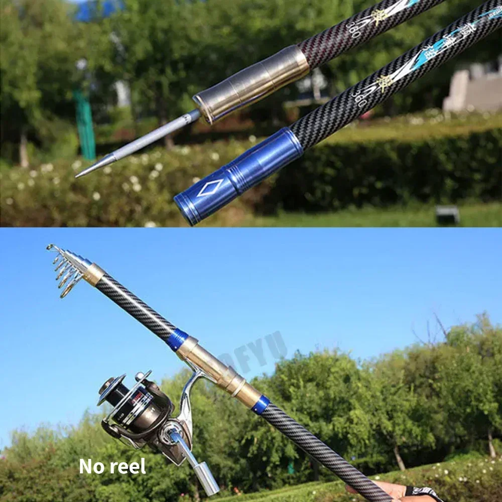 최고의 텔레스코픽 휴대용 로터리 낚싯대 2.4M,2.7 - Fishing Rod Surf 리뷰 및 가격