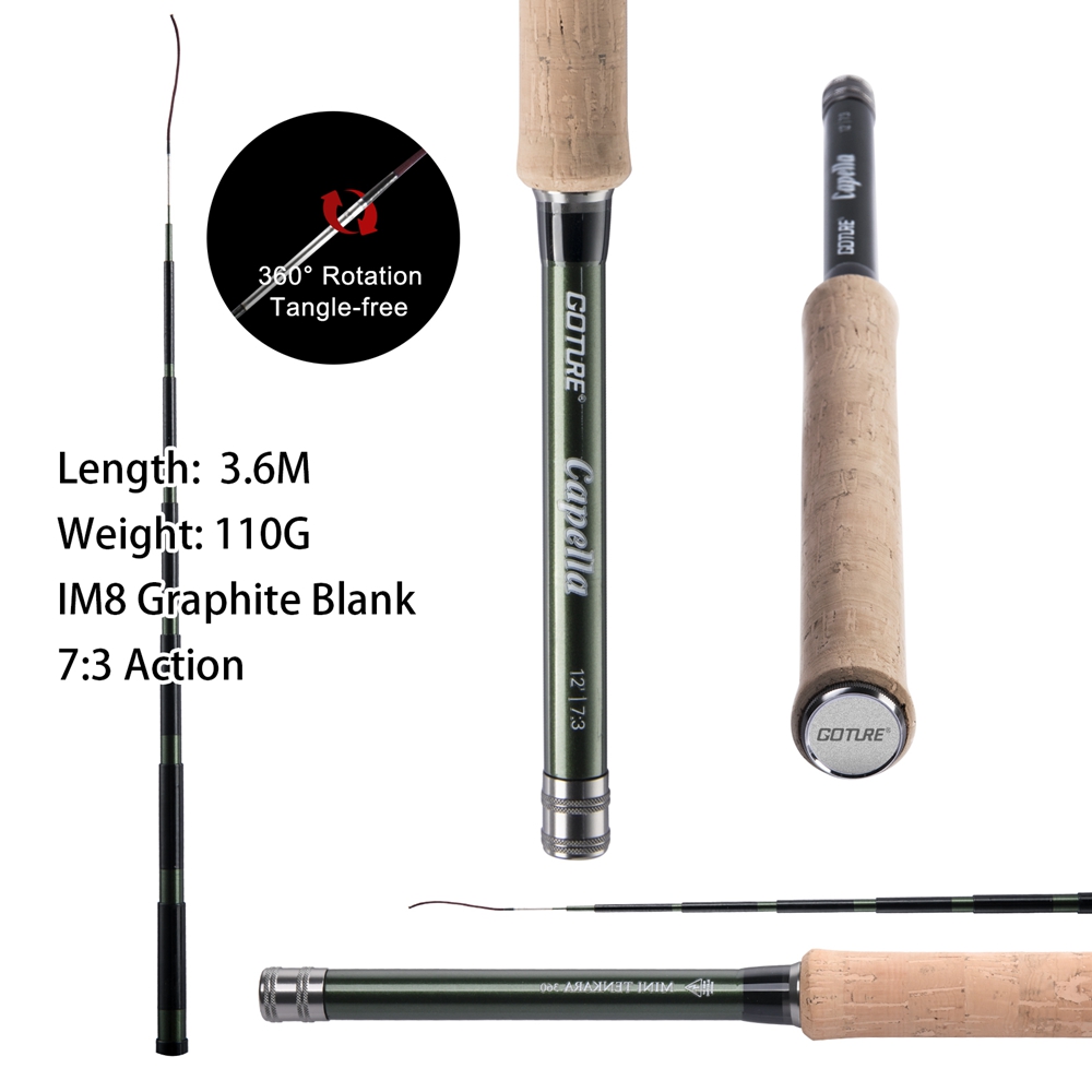 Goture Tenkara 플라이 낚시대 콤보 3.6m - Fishing Rod Carbon Fiber 리뷰 및 가격
