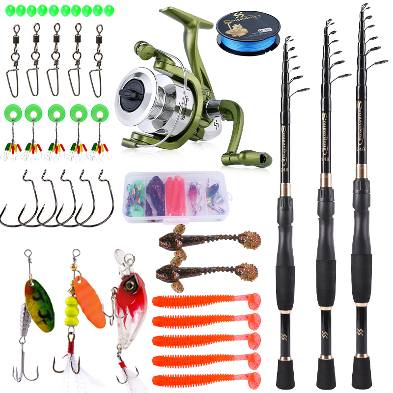 Sougayilang 텔레스코픽 낚시 콤보 탄소 섬유  - Fishing Rod Telescopic 리뷰 및 가격